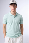 Erkek Günlük Kısa Kollu Basic Mint Polo Yaka Tişört