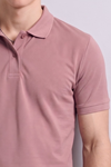 Erkek Günlük Kısa Kollu Basic Pudra Polo Yaka Tişört