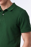 Erkek Günlük Kısa Kollu Basic Yeşil Polo Yaka Tişört