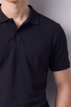 Erkek Günlük Kısa Kollu Basic Siyah Polo Yaka Tişört