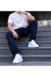 Erkek Trend Baskılı Jogger Lacivert Baggy Eşofman Altı