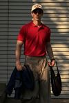Erkek Klasik Slim Fit Kırmızı Polo Yaka Tişört