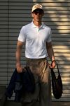Erkek Klasik Slim Fit Beyaz Polo Yaka Tişört
