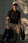 Erkek Klasik Slim Fit Siyah Polo Yaka Tişört