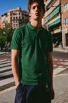 Erkek Basic Sokak Stili Yeşil Polo Yaka Tişört