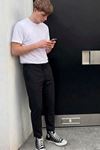 Erkek Lastikli Çift Cepli Siyah Jogger Pantolon