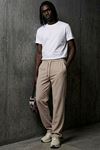 Erkek Relaxed Krem Baggy Pantolon