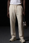 Erkek Relaxed Krem Baggy Pantolon