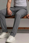 Erkek Esnek Casual Antrasit Baggy Pantolon