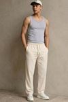 Erkek Esnek Casual Krem Baggy Pantolon