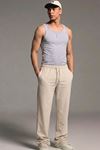 Erkek Esnek Casual Krem Baggy Pantolon