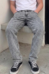 Erkek Bol Paça Açık Gri Baggy Pantolon