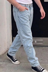 Erkek Bol Paça Buz Mavi Baggy Pantolon