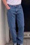 Erkek Bol Paça Mavi Baggy Pantolon