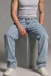 Erkek Relaxed Fit  5 Cepli Kar Mavi Kot Pantolon