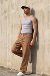 Erkek Relaxed Fit  5 Cepli Kiremit Kot Pantolon