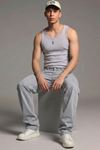 Erkek Relaxed Fit  5 Cepli Gri Kot Pantolon