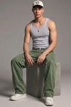Erkek Relaxed Fit  5 Cepli Haki Kot Pantolon