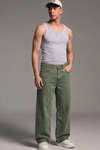 Erkek Relaxed Fit  5 Cepli Haki Kot Pantolon