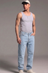 Erkek Relaxed Fit  5 Cepli Buz Mavi Kot Pantolon