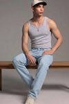 Erkek Relaxed Fit  5 Cepli Buz Mavi Kot Pantolon