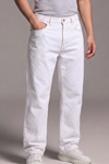 Erkek Relaxed Fit  5 Cepli Beyaz Kot Pantolon