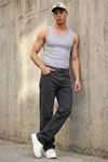 Erkek Relaxed Fit  5 Cepli Füme Kot Pantolon