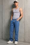 Erkek Relaxed Fit  5 Cepli Mavi Kot Pantolon
