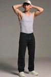 Erkek Relaxed Fit  5 Cepli Siyah Kot Pantolon