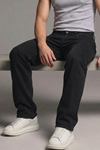 Erkek Relaxed Fit  5 Cepli Siyah Kot Pantolon