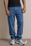 Erkek Yüksek Bel Comfort Mavi Kot Pantolon