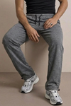Erkek Günlük Regular Fit Baskılı Füme Eşofman Altı