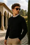 Erkek Premium Comfort Basic A.Siyah Uzun Kazak