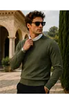 Erkek Premium Comfort Basic K.Yeşil Uzun Kazak