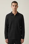 Erkek Triko Slim Fit Siyah Polo Yaka Tişört