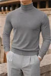 Erkek Trend Kışlık Boğazlı Antrasit Triko Kazak