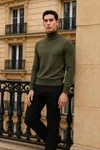 Erkek Uzun Premium Comfort Haki Kazak
