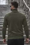 Erkek Kışlık Basic Uzun Boğazlı Haki Kazak