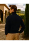Erkek Kışlık Slim Fit K.Lacivert Kazak