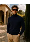 Erkek Kışlık Slim Fit K.Lacivert Kazak