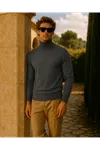 Erkek Kışlık Slim Fit Antrasit Kazak