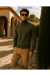 Erkek Kışlık Slim Fit Haki Kazak