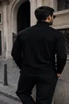Erkek Kışlık Basic Slim Fit Uzun A.Siyah Kazak
