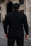 Erkek Kışlık Basic Slim Fit Uzun A.Siyah Kazak