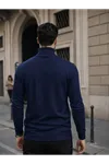 Erkek Kışlık Basic Slim Fit Uzun K.Lacivert Kazak