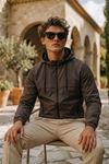 Erkek Trend Casual Astarlı Kahve Yağmurluk & Rüzgarlık