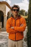 Erkek Trend Casual Astarlı Turuncu Yağmurluk & Rüzgarlık