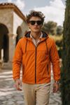 Erkek Trend Casual Astarlı Turuncu Yağmurluk & Rüzgarlık