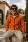 Erkek Trend Casual Astarlı Turuncu Yağmurluk & Rüzgarlık