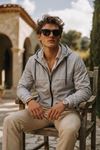 Erkek Trend Casual Astarlı A.Gri Yağmurluk & Rüzgarlık
